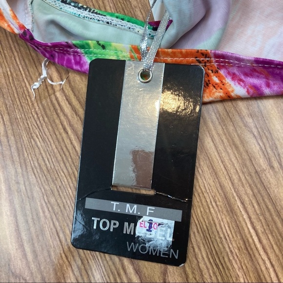 NWT Vintage 1980s Peekaboo Swimsuit Open Sides Bare Back NOS - Small - Picture 14 of 16